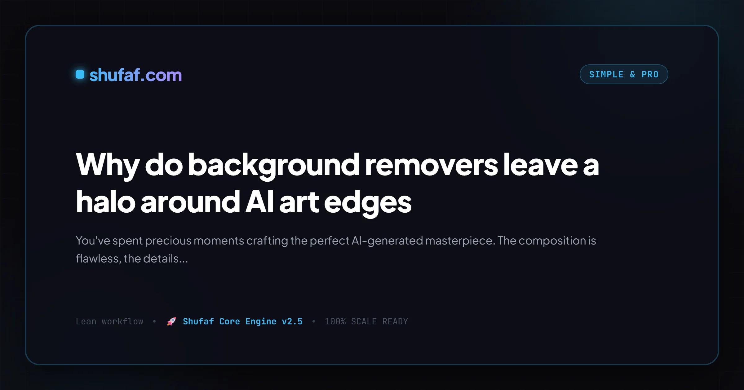 Why do background removers leave a halo around AI art edges