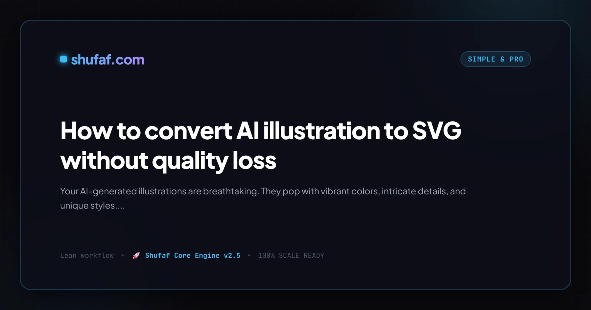 How to convert AI illustration to SVG without quality loss
