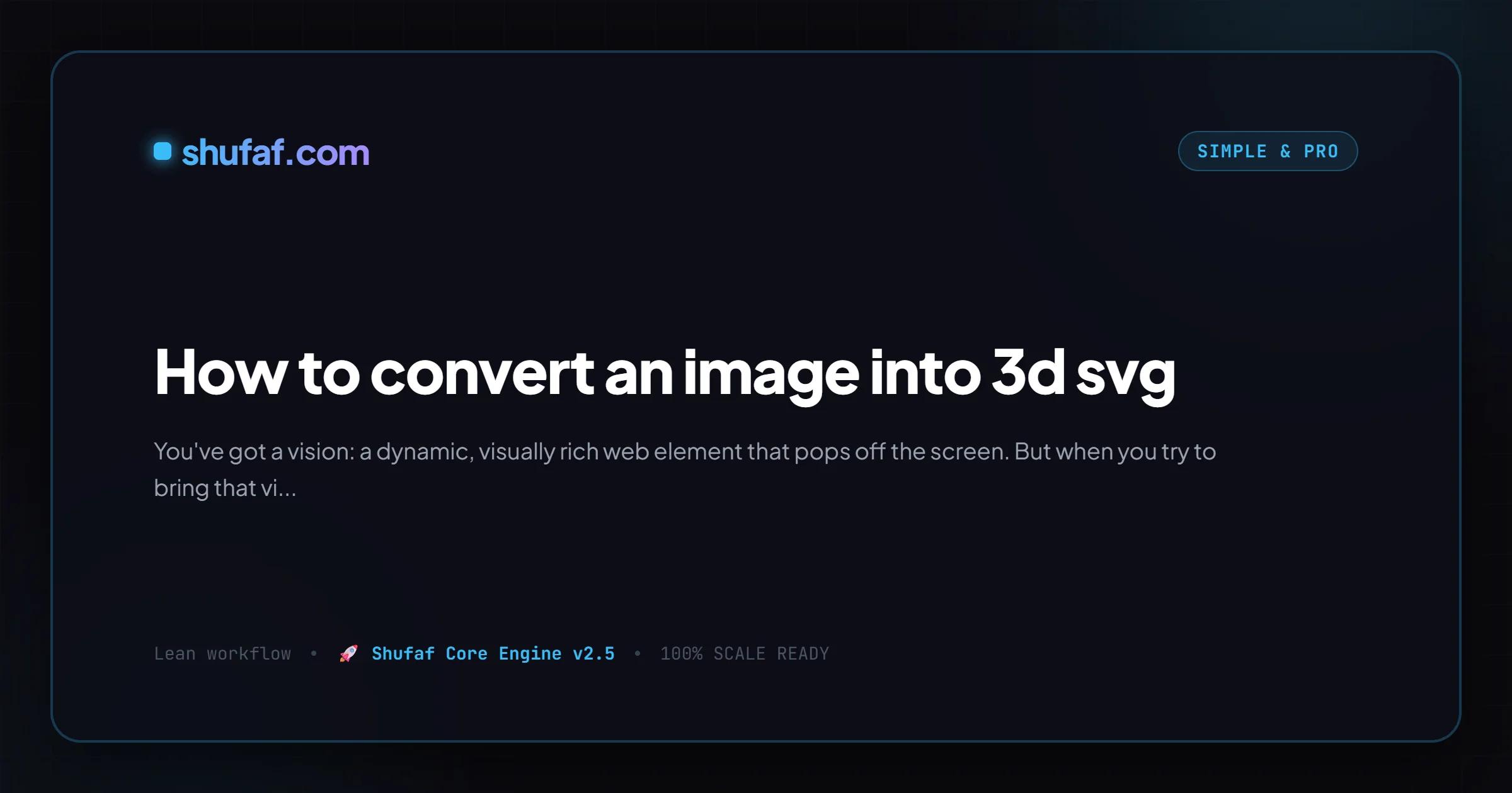 How to convert an image into 3d svg