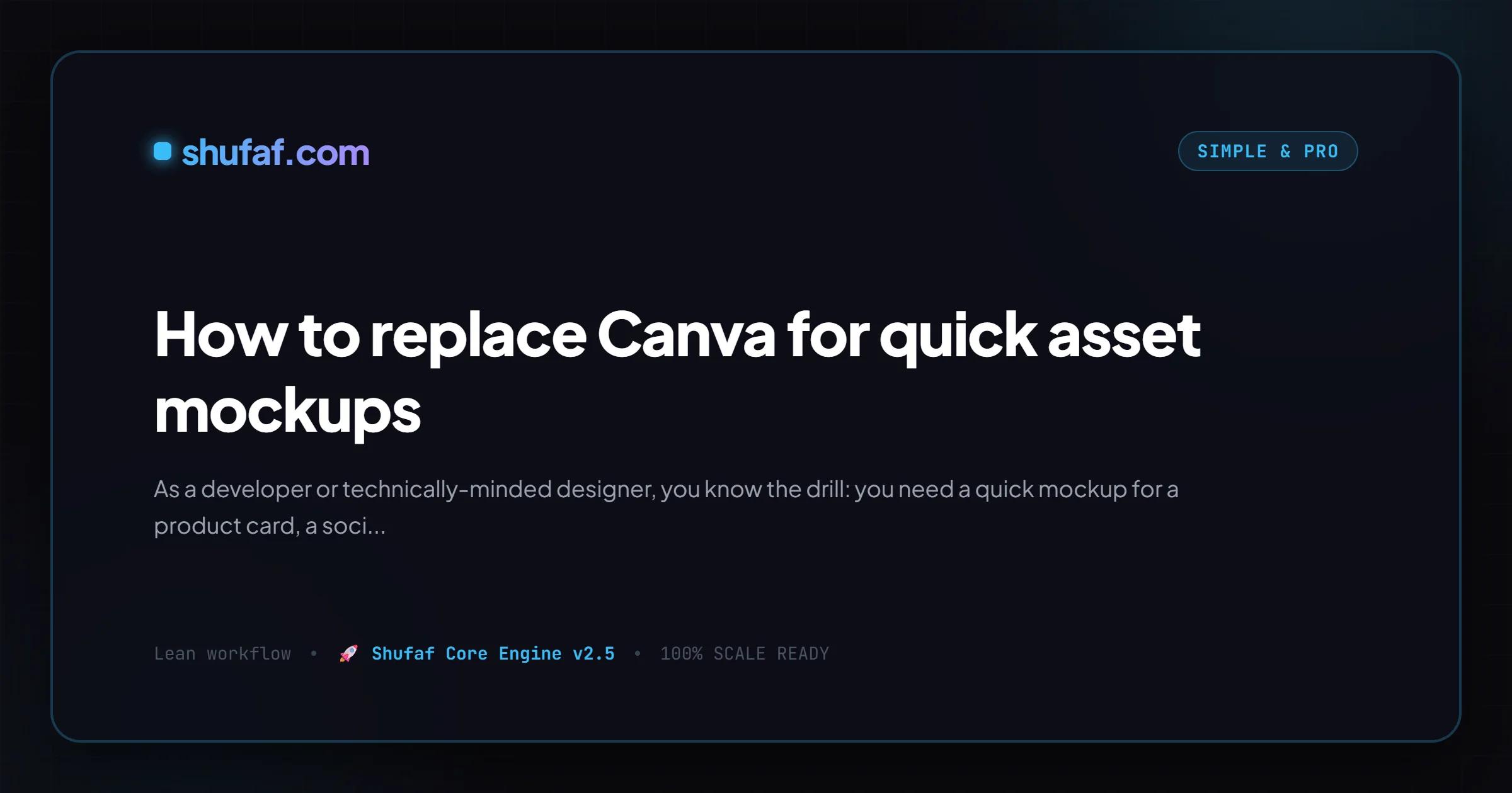 How to replace Canva for quick asset mockups