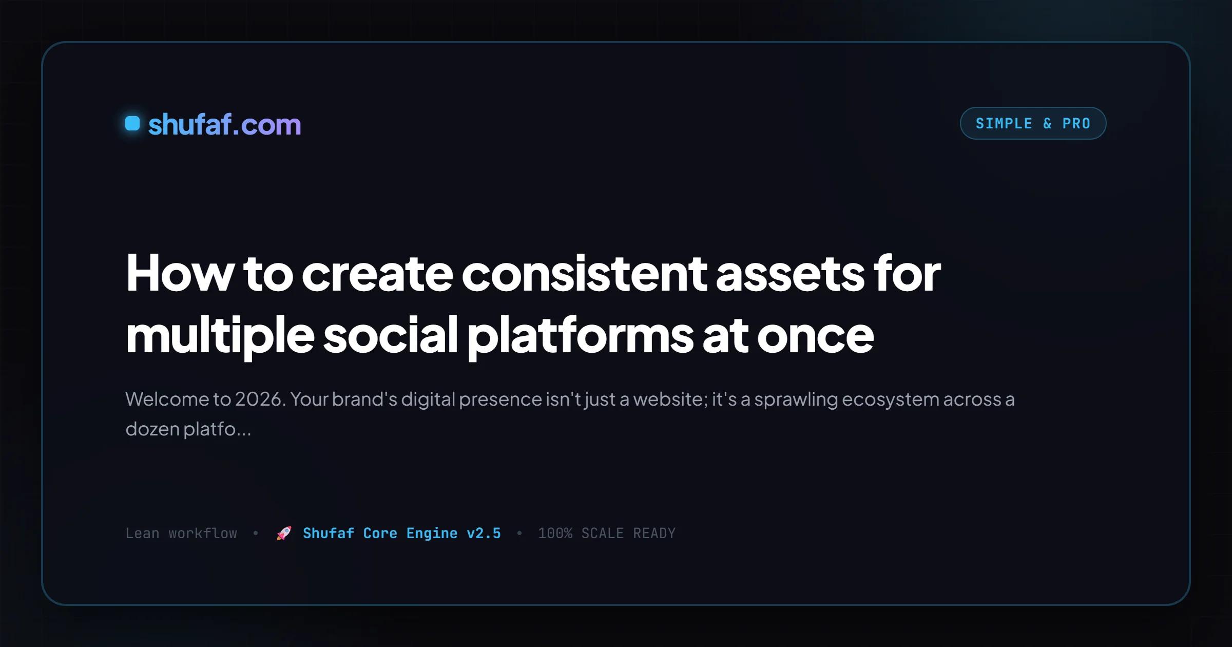 How to create consistent assets for multiple social platforms at once