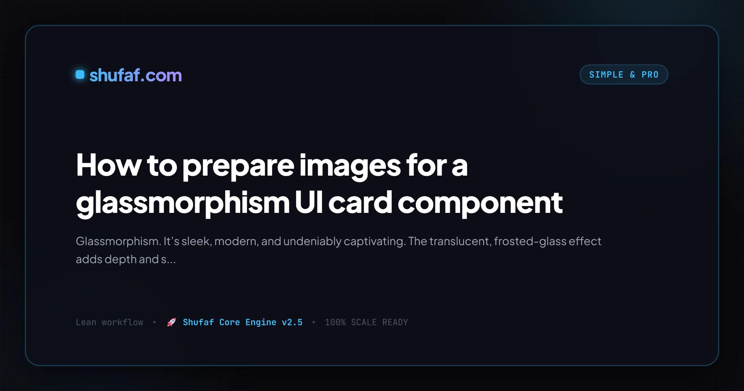 How to prepare images for a glassmorphism UI card component
