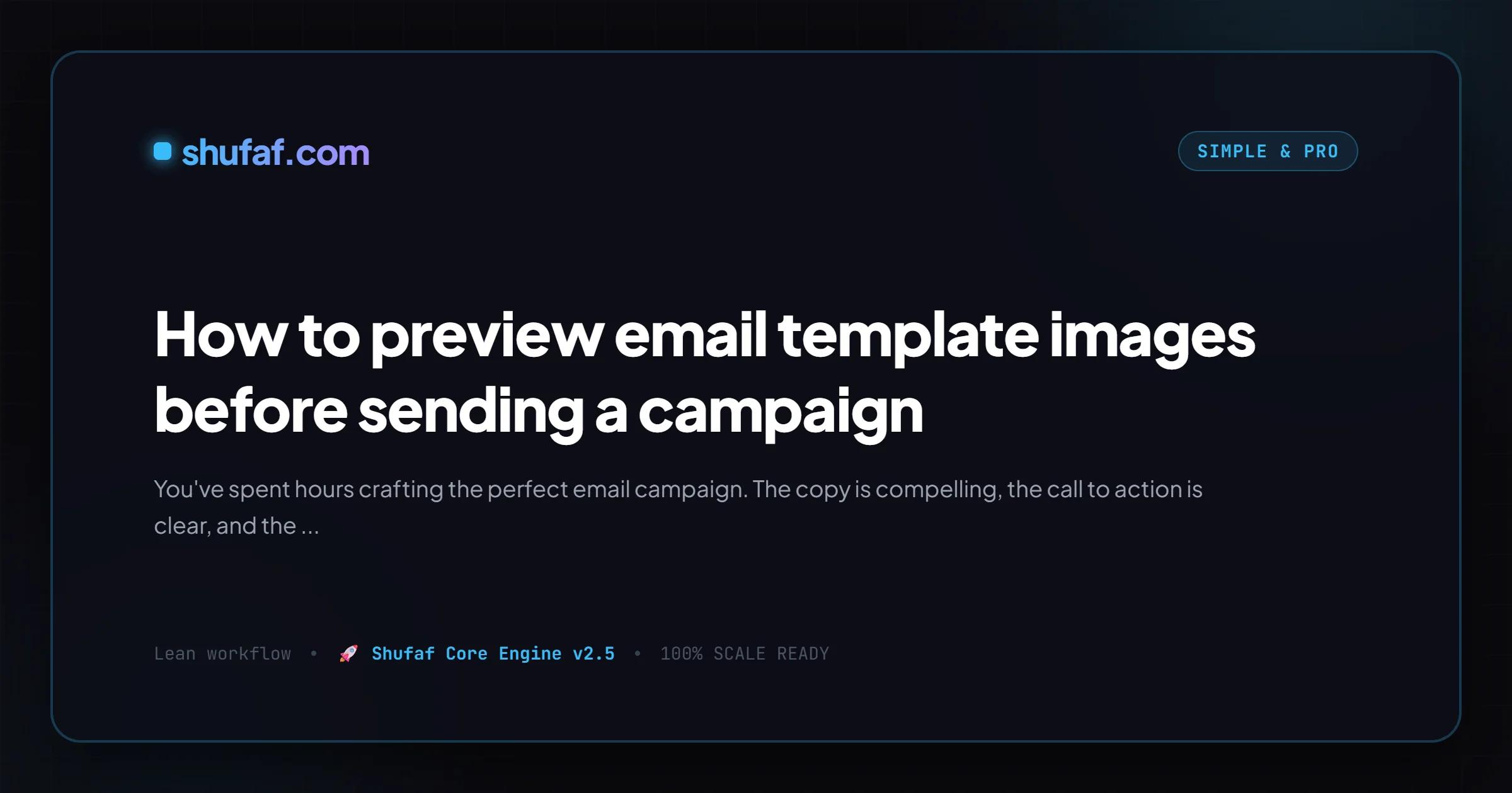 How to preview email template images before sending a campaign