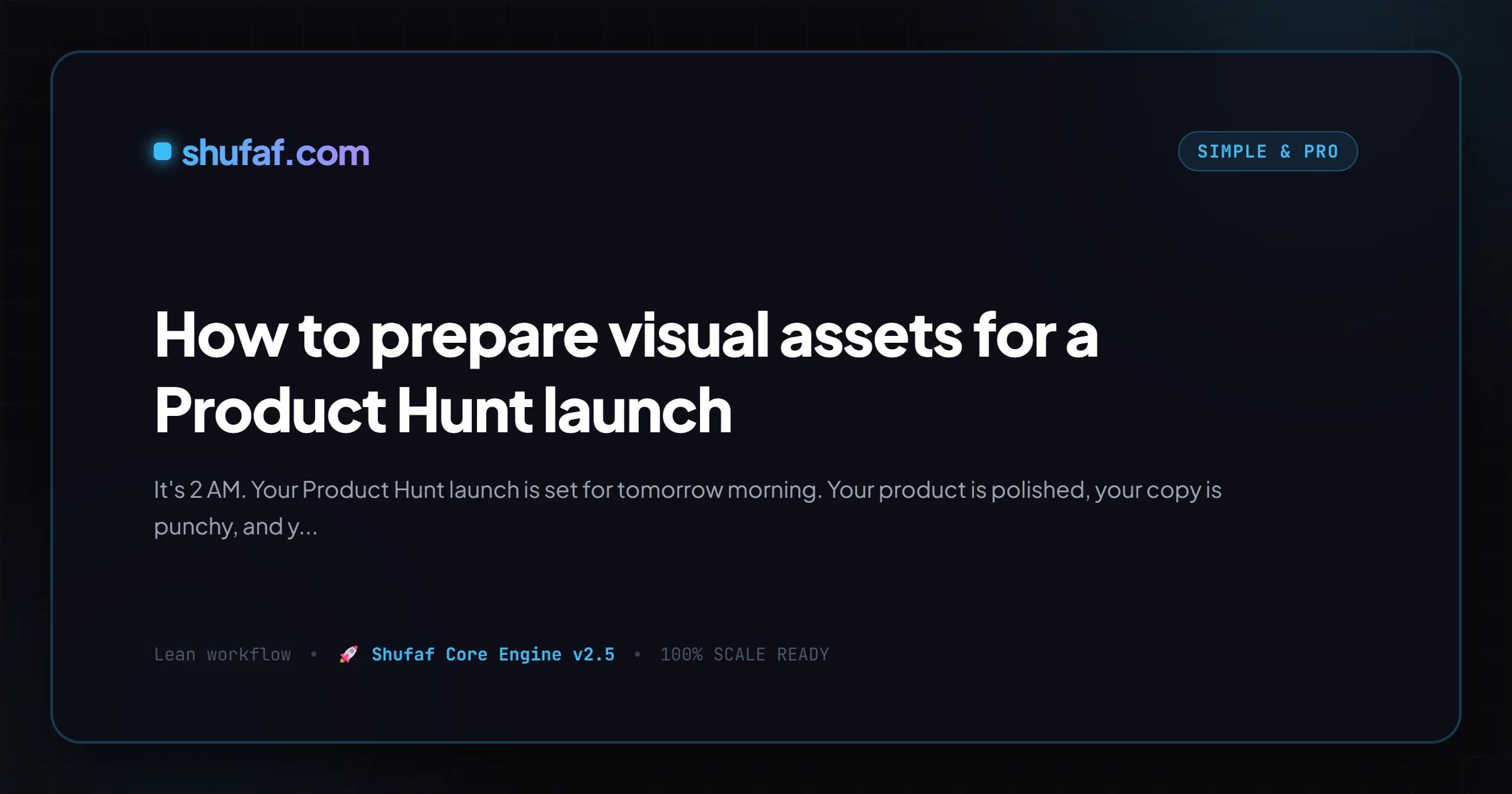 How to prepare visual assets for a Product Hunt launch