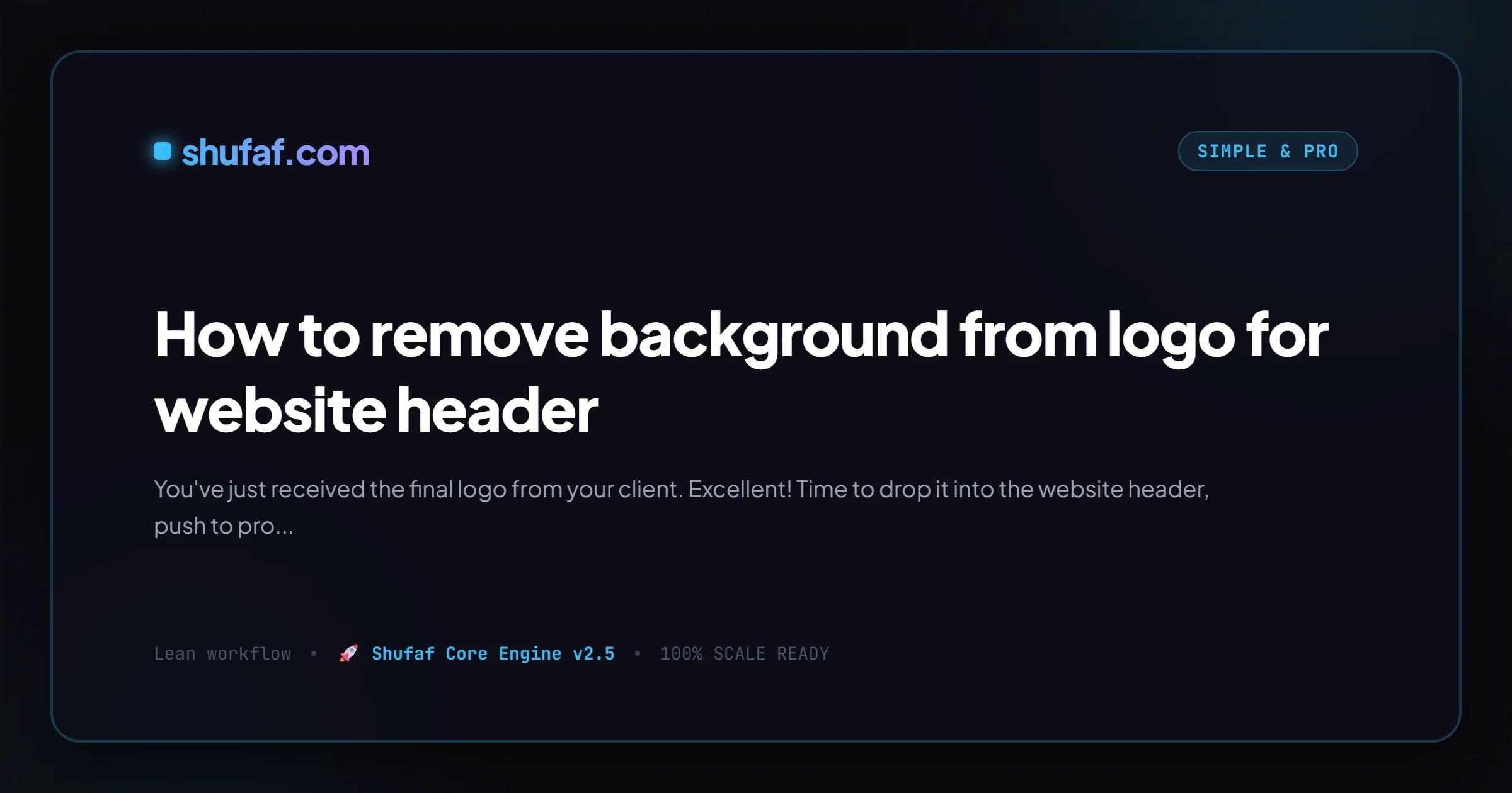How to remove background from logo for website header