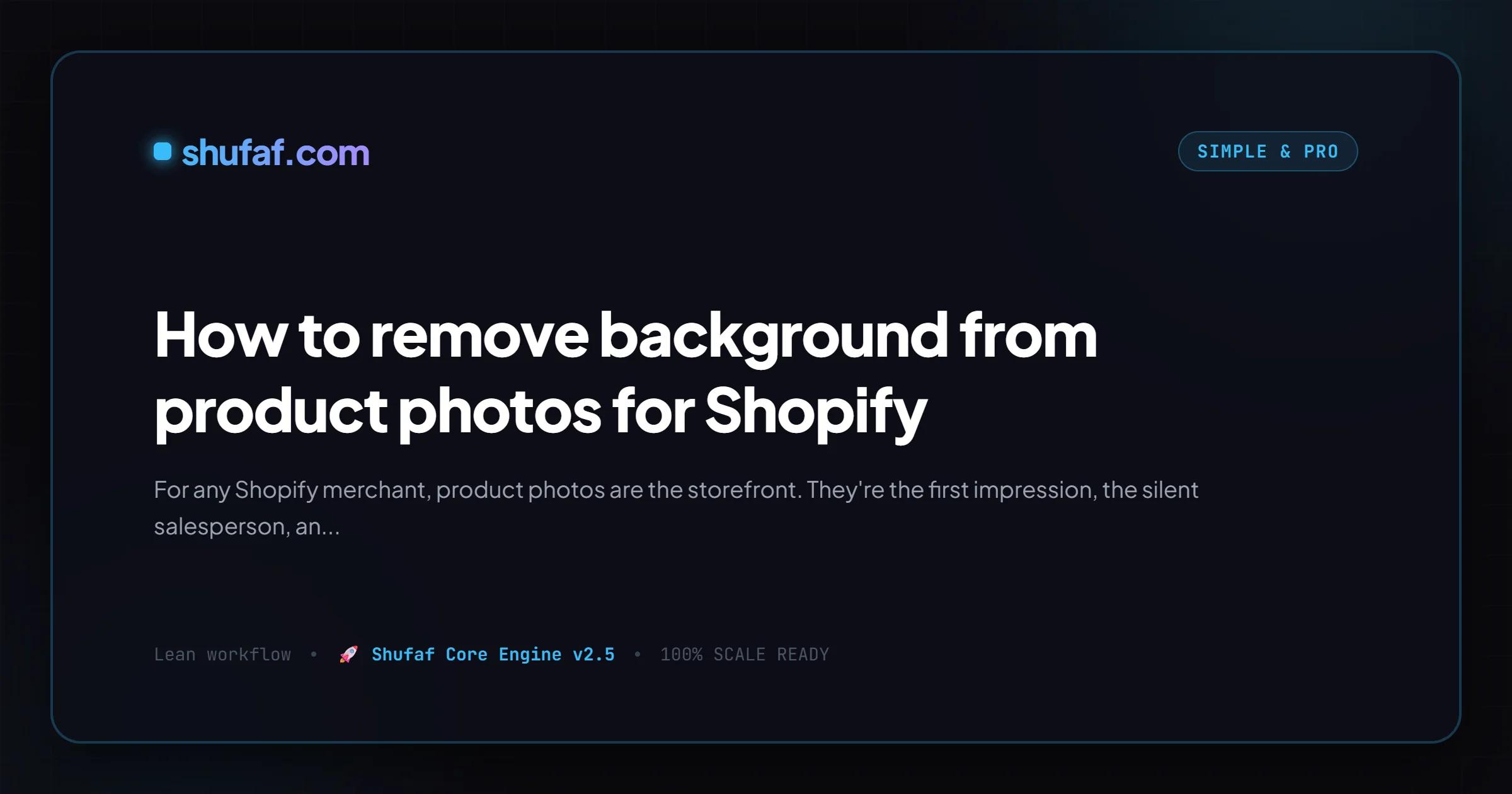 How to remove background from product photos for Shopify
