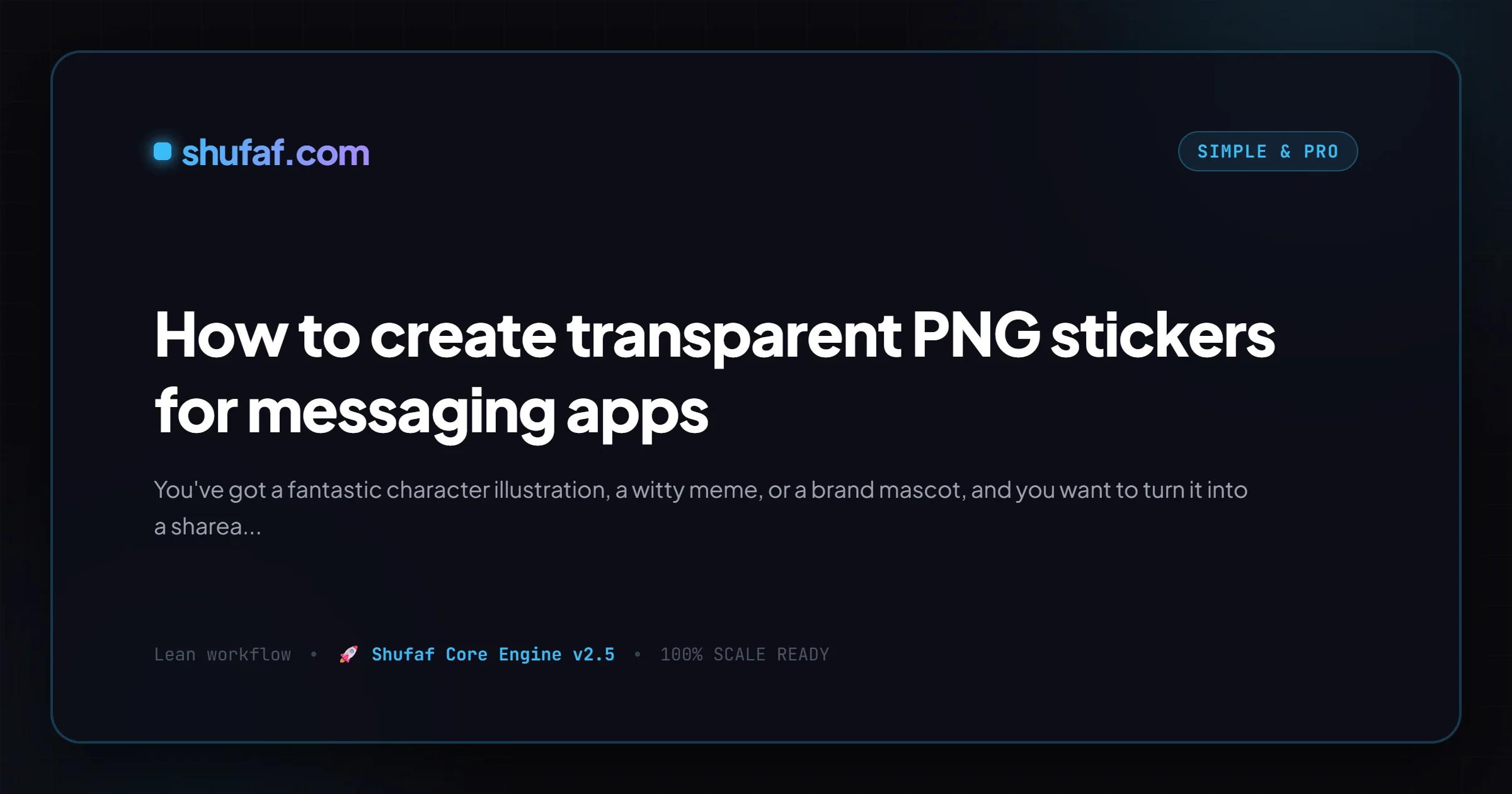 How to create transparent PNG stickers for messaging apps